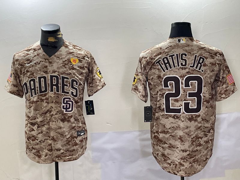 Men San Diego Padres #23 Tatis jr Camo Fashion 2024 Nike MLB Jersey style 6